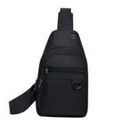 Crossbody Small Backpack Casual Sling Daypack for Men & Women Waterproof Black