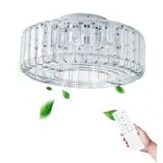 Fandelier Ceiling Fan with Lights and Remote,19" Chandelier Caged Nickle