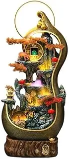 Outdoor Water Fountain Creative Gourd Rockery, Flowing Water Circulation Fountain, Wealth Attracting Ornament, Floor to Ceiling Water Landscape Decoration Outdoor Fountain