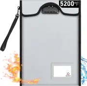 Fireproof Document Bag with Lock (4200?), 15”X 11”Fireproof Money Bag,