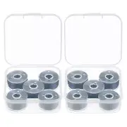 2set Prewound Sewing Bobbin Thread with Storage Plastic Case, Dim Gray