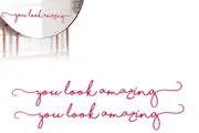 2Pcs You Look Amazing Mirror Decal Vinyl Decal Mirror Bathroom Wall Decals Decor-Rose Red