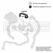 Turbo Hose Front/Left/Upper FOR RENAULT CLIO II 1.5 01->05 BB CB Diesel FL