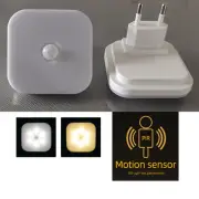 Night Light With EU Plug Smart Motion Sensor LED Wall Plug Lamp Bedside Lamp AUT