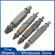 4 Pcs Screw Extractor easy out Drill Bits Guide Broken Damaged Bolt Remover Set