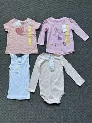 Girls Size 2 (18-24 Months) Bundle Bulk 4x T-shirt, Tank, Romper NWT