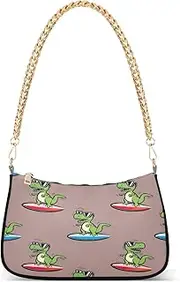 [RPLIFE] Cute Wimsical Cartoonish T Rex Mini Clutch Purses for Women, Shoulder Bag Cute, Cute Wimsical Cartoonish T Rex, One Size