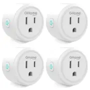 GHome Smart Mini Plug, WiFi Outlet, Alexa/Google Home Compatible White Automate