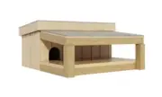 AU DIY Dog House Plan With Covered Porch Pet Puppy Outdoor Shelter Kennel Small