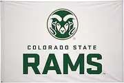 Colorado State Rams 5' x 8' College Sports Printed Flag - NCAA Licensed - Nylon - School Banner (White, Green)