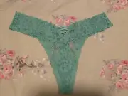 Victoria’s Secret Size XL Green Lace Thong/String NEW WITH TAGS