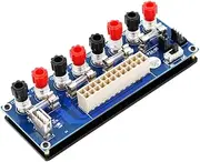 OKUMEYR ATX Power Board Pin Terminal Module Adapter for Desktop Computer Power Supply Easy Connection with Ground Binding Post and Replaceable Fuse
