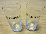 New! Set (2) Chivas Regal Whiskey Glasses - Barware Highball w/ Weighted Bottom