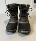 Sorel Womens Slimpack Lace II Waterproof Winter Boot Quarry Black 7.5