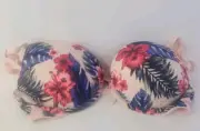 New! Victoria’s Secret PINK Women Super Push-Up Bra Floral Multicol Size 32B.