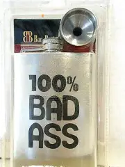 Hip Flask +Funnel ~8oz Stainless Steel ~100% BAD ASS ~Gift Set ~ NEW