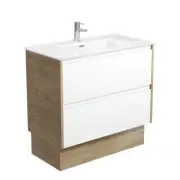 Fienza Joli Amato 900 Bathroom Vanity on Kickboard Scandi Oak Panels JOL90BWSK