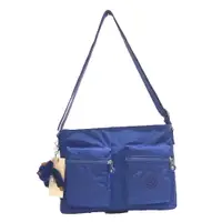 在飛比找松果購物優惠-Kipling 寶藍色素面尼龍布材質方形斜背包 # KI04