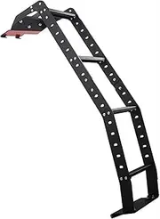 Car Tailgate Ladder Steel Ladder with Steps Black Rear Door Ladder Compatible for 4Runner 2010-2020