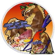 Ramen Noodles Chopsticks Rudicorn Round Beach Towel