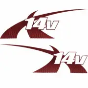 MasterCraft Boat X14V Decals 7501425 | Pro Tour Red (Set of 2)