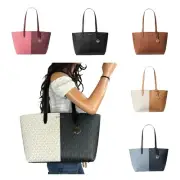 Michael Kors Jet Set Travel Medium Shoulder Tote Bag MK Signature Colorblock