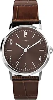 [Timex] 1960 Reissue Marlin Hand-Wound Mechanical Movement Brown Leather Watch TW2W93300, brown, Dress