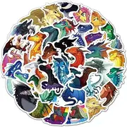 60 Pcs Wings of Fire Stickers Funny Dragon Cute Animal Stickers Graffiti Vinyl Waterproof Stickers for Hydroflask Water Bottles Laptop Scrapbook for Kids Girl Boy Teen