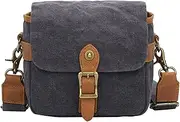 Batick Canvas Waterproof Photo Shoulder Camera Bag Cover Fit for Sony EOS Fit for Nikon Fit for Olympus Fit for Fujifilm Fit for Outdoor Travel Case(Dark Gray)