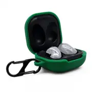 For Samsung Galaxy Buds Live / Galaxy Buds Pro Case, Anti-fall Silicone Storage Box, Hook, Green