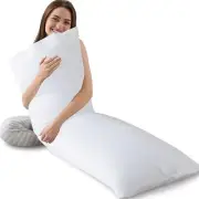 Whatsbedding Memory Foam Body Pillow With Pillowcase, Soft Large Long
