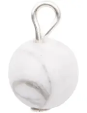 [Mocha] Isadora Aurelia White Howlite Bead Charm 8mm in Silver