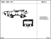 Interior Real Carbon Fiber Dash Trim Kit for MG MGB 1968-1971 (for: MG)