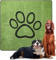 Qeils Washable Pee Pads for Dogs, 1 Pack Super Absorbent Reusable Puppy Pads with Green Long Wool for Potty Training, Floor, Couch, Bed, and Crate,72"x 72"