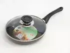 Aluminum Non Stick Fry Pan with lid 20 cm (7.8 inches) Black brand new free ship
