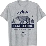[VidiAmazing] Lake Tahoe T Shirt California Nevada Vintage Bear Men Women ds1854 T-Shirt