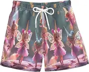 [RPLIFE] Kids Swimming Trunks, Anti Chafe Swim Trunks for Boys 2 T, Cute Characters Poses