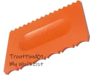 Tupperware Cake Decorator Gadget Serrated Edge Spreader Spatula Orange Vtg New