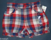 baby Gap NWT Girl's 0 3 Bloomer Bubble Shorts Red White Blue Plaid