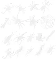 Toyvian 2 Sets Insect Figures Craft Material for Painting Realistic Insect Playthings Colorable for Creative Projects and Learning Activities