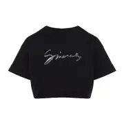 [Givenchy] Givenchy-Black Cotton Cropped Tee-Donna S STAND