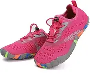 [DimaiGlobal] Children's Water Shoes, Swimming Shoes, Boys and Girls, Quick-Drying Barefoot Sports Shoes, Beach Shoes, Bathing Shoes, Aqua Shoes, Lightweight, Non-Slip, Pink-red, 34 EU