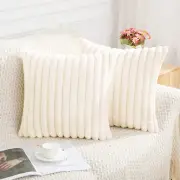 Juego de 2 fundas de almohada de felpa de piel sintética Pallene de 18 x 18 pulg
