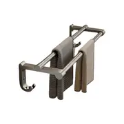Bathroom Towel Bar Self Adhesive Double Towel Rack Aluminum Towel Holder Towel Rail Stick on Wall-Grey - Grey Towel Rail