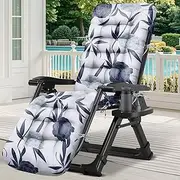 widesmile Waterproof Sun Lounger Cushion Only Replacement Lounger Cushions Pad for Sunloungers 100% Cotton Thick 167x53x10 cm Outdoor Garden Rattan Recliner Relaxer Chair Cushions, Blue Enchantress