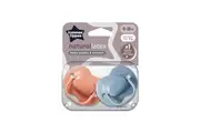 Tommee Tippee Cherry Latex Soother, 6-18 months, pack of 2 soothers with 100% natural latex baglet