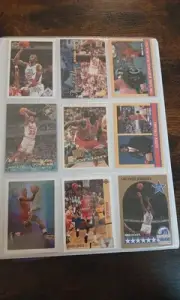 1990-91 NBA Hoops - Art Card Team Checklist Michael Jordan #358