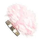 LED Feather Table Lamp in Pink with Stepless Dimming & USB Charging Port