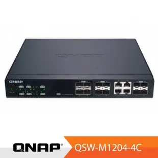 【QNAP 威聯通】QSW-M1204-4C 12埠 L2 Web 10GbE 交換器(管理型)