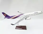 Thai Air A350 Large Plane Model Airplane Apx 43Cm Varnish Damage Near Tail